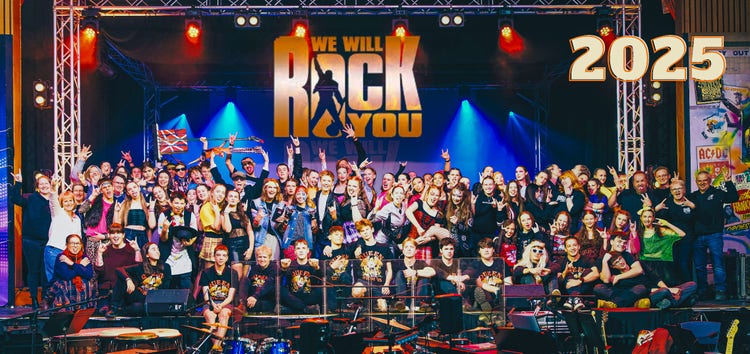 Cast of 2025 school musical, 'We Will Rock You'